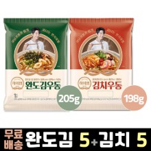 (무배) 삼립 하이면 완도김우동 5봉 + 김치우동 5봉