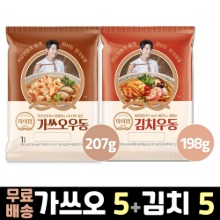 (무배) 삼립 하이면 가쓰오우동 5봉 + 김치우동 5봉