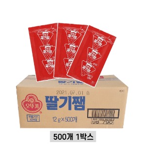 (무료배송) [오뚜기] 일회용 딸기잼 12g x 500개 1박스