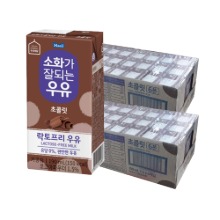 (무료배송) 매일 소화가 잘 되는 락토프리 멸균우유 초콜릿 190ml x 48팩 (2박스)